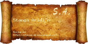 Stanga Arián névjegykártya